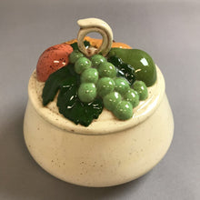 Load image into Gallery viewer, Ceramic Round Serving Bowl with Flower &amp; Fruit Lid (6&quot;)
