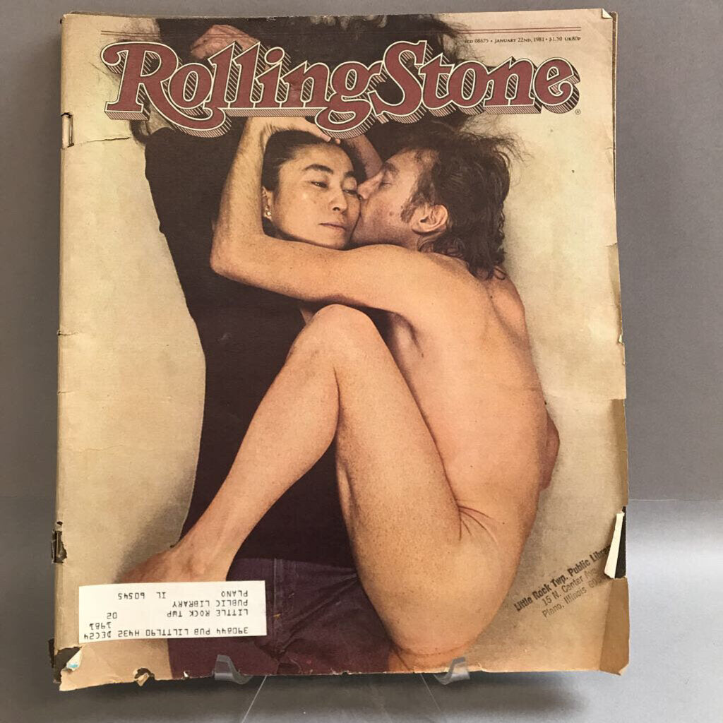 Rolling Stone Magazine January 22, 1981 John Lennon / Yoko Ono (12.5x10.5) (As-Is)