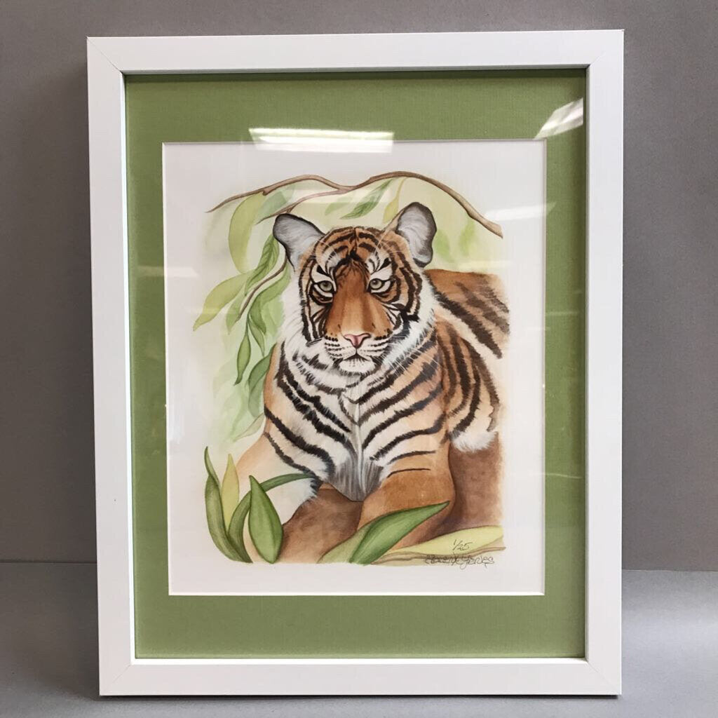 Framed Lion Wall Art Print (12x15)
