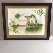Load image into Gallery viewer, Framed Water Color House Print (25 x 20)
