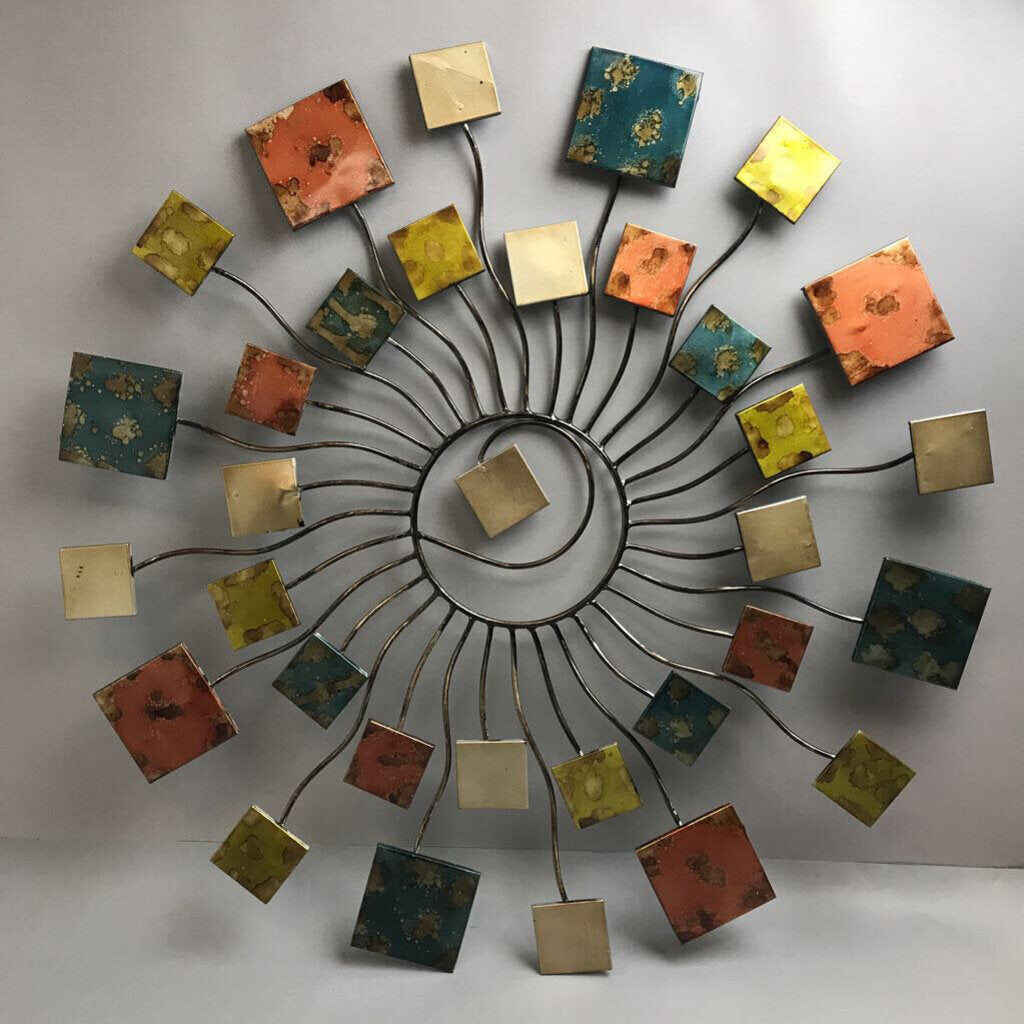 Metal Starburst Abstract Sun Wall Art (30