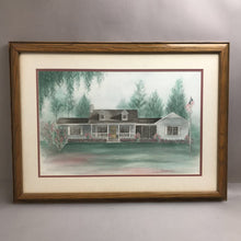 Load image into Gallery viewer, Signed Helen Jones Watercolor - Summer Cape Cod House (~21x28.5) (As-Is)

