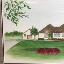 Load image into Gallery viewer, Signed Helen Jones Watercolor - Suburban Ranch-Style Home (27x41)
