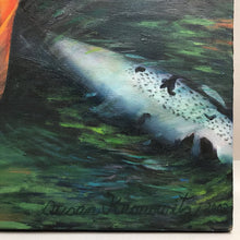 Load image into Gallery viewer, Signed Susan Kronowitz Oil Painting - Koi Fish Pond (22x28)
