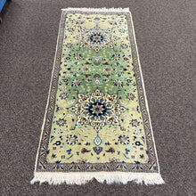 Load image into Gallery viewer, Green /White Runner Rug Iran (36x80)
