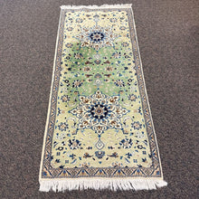 Load image into Gallery viewer, Green /White Runner Rug Iran (36x80)
