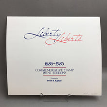 Load image into Gallery viewer, Liberty/Liberte Stamp &amp; Print signed by Peter B. Kaplan w/Certiricate (12x14)
