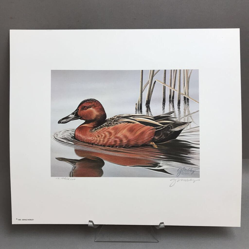 Signed 1985-86 Federal Duck Stamp Print With Stamp (12x14)