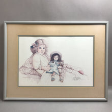 Load image into Gallery viewer, Vintage Jan Hagara Large 16x22 Print Mattie Signed Numbered Girl with Doll &amp; Bear (19x25)
