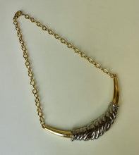 Load image into Gallery viewer, Vintage MJ Ent Two Tone Twist Bar Necklace (18&quot;)
