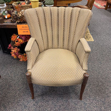 Load image into Gallery viewer, Gold / Cream Upholstered Arm Chair (34x26x30)
