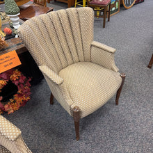 Load image into Gallery viewer, Gold / Cream Upholstered Arm Chair (34x26x30)
