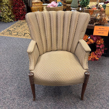 Load image into Gallery viewer, Gold / Cream Upholstered Arm Chair AS IS (34x26x30)
