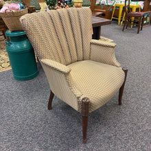 Load image into Gallery viewer, Gold / Cream Upholstered Arm Chair AS IS (34x26x30)
