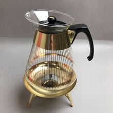 Load image into Gallery viewer, Vintage Pyrex Glass 8 Cup Coffee Pot Carafe w/ Candle Warmer Stand &amp; Candle

