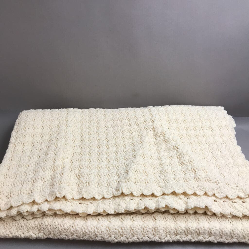 Cream Handmade Afghan (56x68)