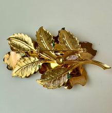 Load image into Gallery viewer, Vintage Giovanni Enamel Dogwood Flowers Brooch Pin (3&quot;)

