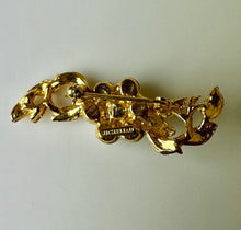 Load image into Gallery viewer, Vintage Richelieu Victorian Revival Goldtone Faux Pearl Brooch Pin (2")
