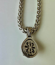 Load image into Gallery viewer, Brighton Two Tone Braided Chain Teardrop Pendant Necklace (16&quot;)
