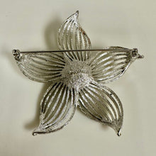 Load image into Gallery viewer, Vintage Sarah Cov Moonflower Silvertone Faux Pearl Brooch PIn (3")
