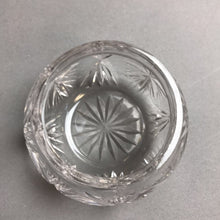 Load image into Gallery viewer, Antique Cut Crystal Dresser Vanity Jar Sterling Repousse Art Nouveau Lid Primros (3&quot;)
