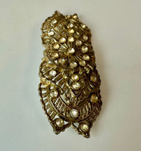 Load image into Gallery viewer, Vintage Little Nemo Goldtone Rhinestone Ornate Bar Brooch Pin (3")
