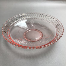 Load image into Gallery viewer, Vintage Pink Glass Serving Bowl Cut Out Lattice Design (3x11)
