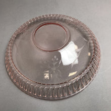 Load image into Gallery viewer, Vintage Pink Glass Serving Bowl Cut Out Lattice Design (3x11)

