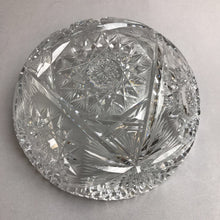 Load image into Gallery viewer, Antique American Brilliant Cut Glass Bowl Hobstar (3.5x9)
