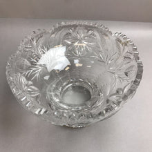 Load image into Gallery viewer, Vintage Cut Glass Pedestal Centerpiece Bowl (7x10)
