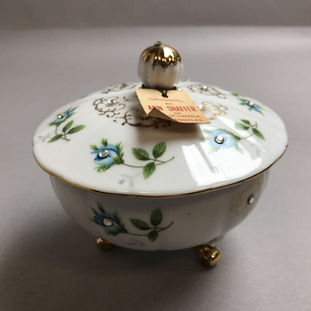 Ann Sheffer Jeweled Footed Dish with LId (3x4.5)