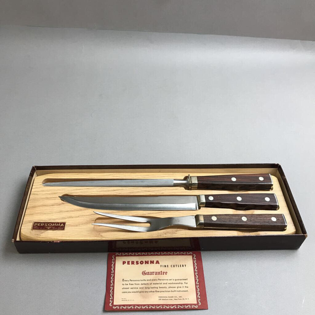 Vintage Personna Fine Cutlery 3 Piece Deluxe Set