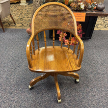 Load image into Gallery viewer, Wood Office Chair on Wheels (36x22x22)
