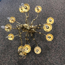 Load image into Gallery viewer, Polished Brass 12 Candle Electric Chandelier
