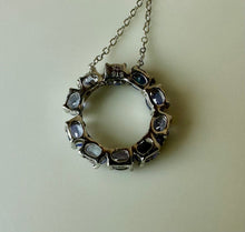 Load image into Gallery viewer, Sterling Tanzanite Eternity Circle Pendant on 20" Chain
