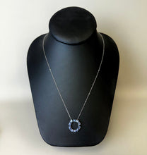 Load image into Gallery viewer, Sterling Tanzanite Eternity Circle Pendant on 20" Chain
