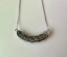 Load image into Gallery viewer, Sterling Aquamarine Curved Bar Necklace (20")
