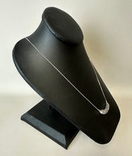 Load image into Gallery viewer, Sterling Aquamarine Curved Bar Necklace (20")
