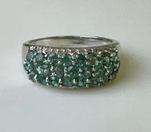 Load image into Gallery viewer, Sterling Tourmaline Multi-Stone Ring sz 8.75
