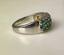 Load image into Gallery viewer, Sterling Tourmaline Multi-Stone Ring sz 8.75
