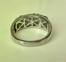 Load image into Gallery viewer, Sterling Tourmaline Multi-Stone Ring sz 8.75
