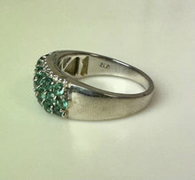 Load image into Gallery viewer, Sterling Tourmaline Multi-Stone Ring sz 8.75
