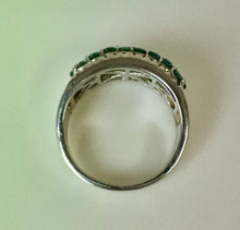 Load image into Gallery viewer, Sterling Tourmaline Multi-Stone Ring sz 8.75
