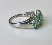 Load image into Gallery viewer, Sterling Aquamarine Multi-Stone Ring sz 9

