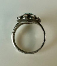 Load image into Gallery viewer, Vintage Native American Sterling Turquoise Ring sz 4.5
