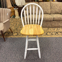 Load image into Gallery viewer, White/Wood Seat Bar Chair (47x17x17) 3 Available
