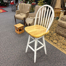 Load image into Gallery viewer, White/Wood Seat Bar Chair (47x17x17) 3 Available
