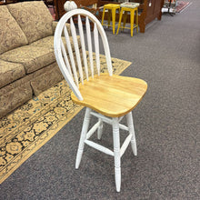 Load image into Gallery viewer, White/Wood Seat Bar Chair (47x17x17) 3 Available
