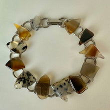 Load image into Gallery viewer, Vintage Agate Slice Link Bracelet (8")
