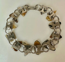 Load image into Gallery viewer, Vintage Agate Slice Link Bracelet (8")

